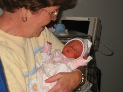 Grandma holding Abigail