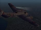 Image of Bristol Beaufighter Nightfighter (note the bulbous nose to accommodate AI radar equipment and search lights on port wing). Click for larger image.