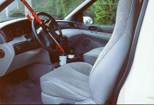 The Club steering wheel lock, essential equipment in Vancouver.
This is a VERY wide door opening