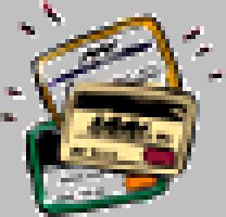 three credit cards