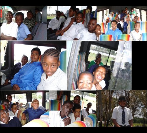 A photo collage of the children