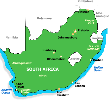 Map of South Africa