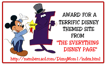 Award for a Terrific Disney Themed Site: Thanks to DisnyMom!