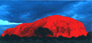 Ayer Rock at dusk