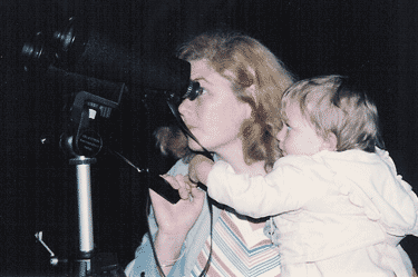 Jayne and Christy watch Halley's comet.