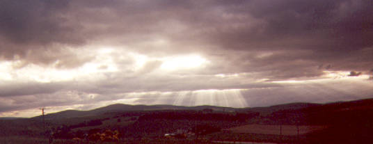 Sunset over Lumphanan