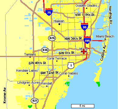 Map of Miami