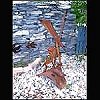 abstract in garden setting
