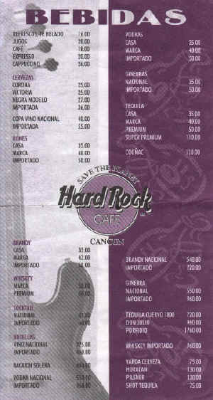 Hardrock Cafe in Cancun