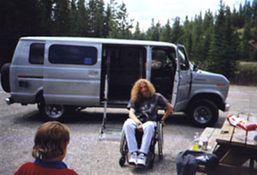 My former Tonka Truck and Me ... bad hair day but was camping ;)