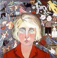 Joan Brown self-portrait