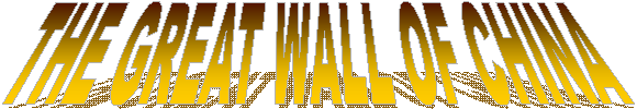 THE GREAT WALL OF CHINA
