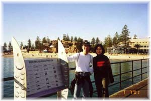 Me and Lee Fong at Glennell Beach, Adelaide