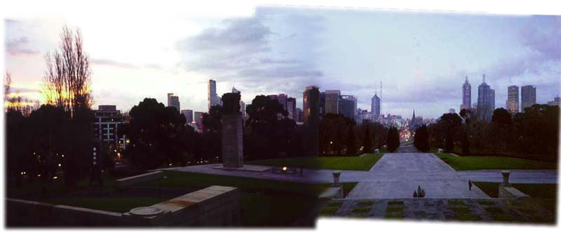 View from the Shrine of Remembrance