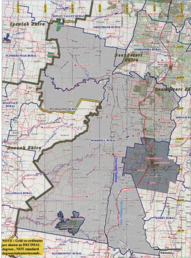 Woodhill Rural Fire Brigade Area Map