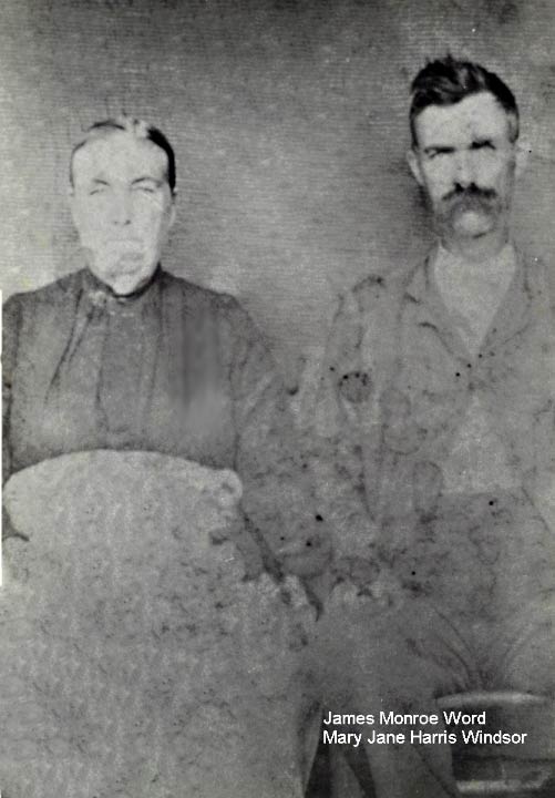 Mary Jane Windsor Harris and James Monroe Word