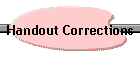 Handout Corrections
