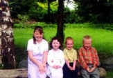 Marie Louise Woulfe,Eleana Kelly,Patrick and Christopher Woulfe Killarney Spring 1999