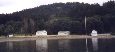 Looking at  beach and English Camp on San Juan Island