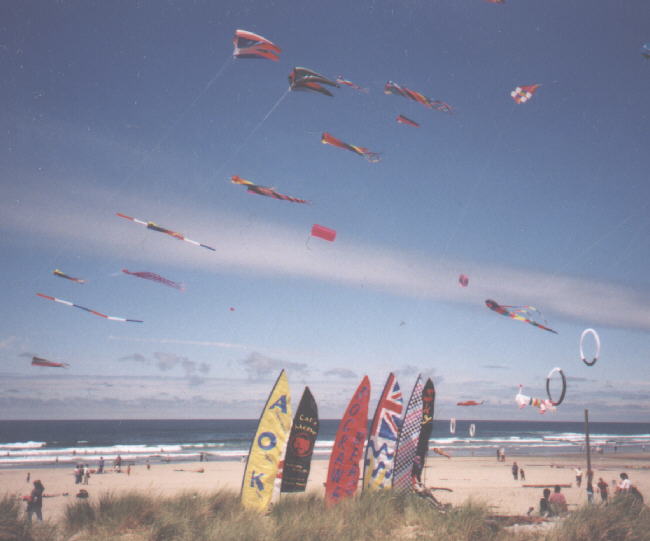 Kite flying in Lincoln City