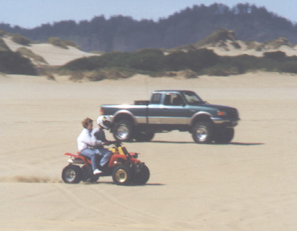 having fun with OHV's near Sand Beach
