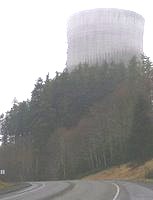 Cooling tower above the trees