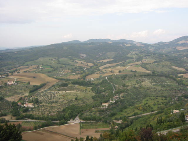 a view from the top of the hill