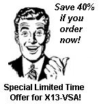 Special Limited Time Offer for X13-VSA!