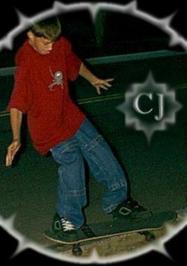 CJ on the curb.
