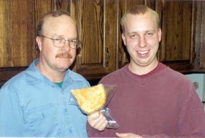 Brian Ohler endorses Cheese Bread with spokesmodel Adam