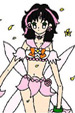 Sailor Flora surrounded by flowers