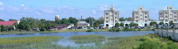 In this shot, you can see the green dome of the Grace Methodist church and the smokestack of the old Flagler Hotel (now Flagler College) on the horizon.