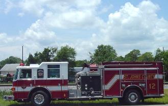 Station 12 responds to a car wreck on US One.