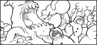 One of Calvin's snow creations. Picture from Calvin & Hobbes by Bill Watterson.
