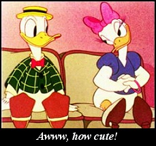 Donald Duck with his gal Daisy