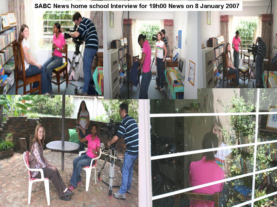 Inteview for the Home School Report for the SABC News - Shown 19h00 on 8th January 2007