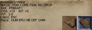 Innoruuk's Word