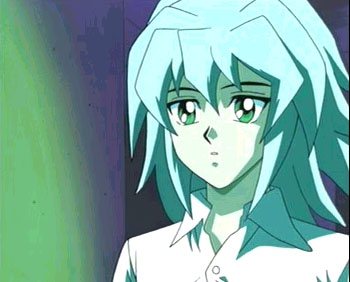 Bakura in season one.  He's got green eyes!