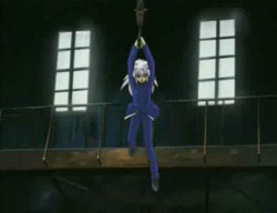 The British are coming!! Bakura coming to rescue Yugi from a possessed Bandit Keith