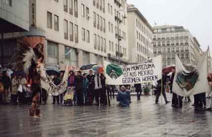 Demonstration on  Stock-im-Eisen-Platz