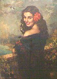 A lady with black costume, by L. Amato