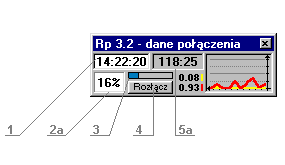 Wygld okna danych poczenia przy czu staym