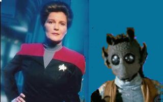Captain Janeway, Acting Captain Praedmo