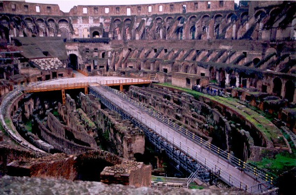 The floor of the Colosseum.