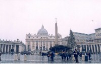 St. Peter's Basilica in the rain.