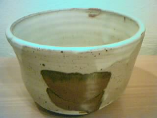 Bowl, with Penland White and Moshiko glazes. 4" x 6".
