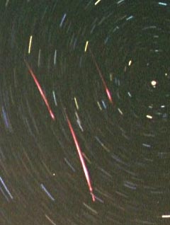 Polar star and 3 Leonids
