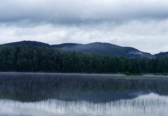 Lac � la Baie Ronde near our camping site, June 25th 2001