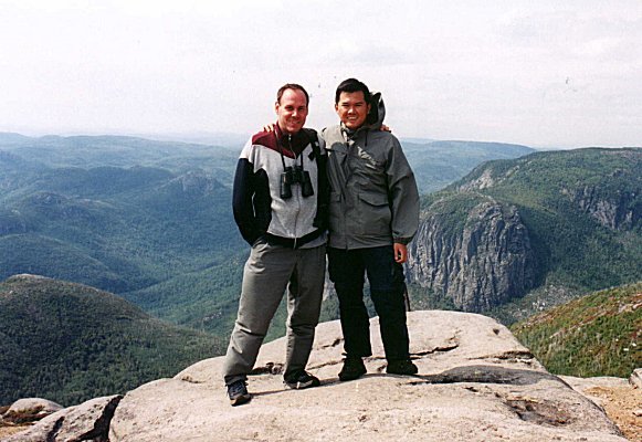 Sylvain and Yin Choy conquered the peak of Mont du Lac des Cygnes, September 2001