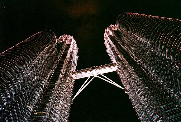 Petronas Twin Towers in Kuala Lumpur, December 2001